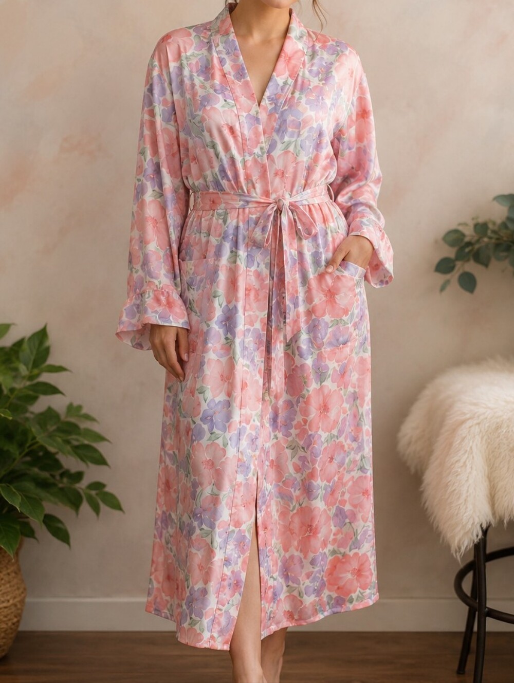 V I N T A G E:: Josie Pink Floral Night Robe